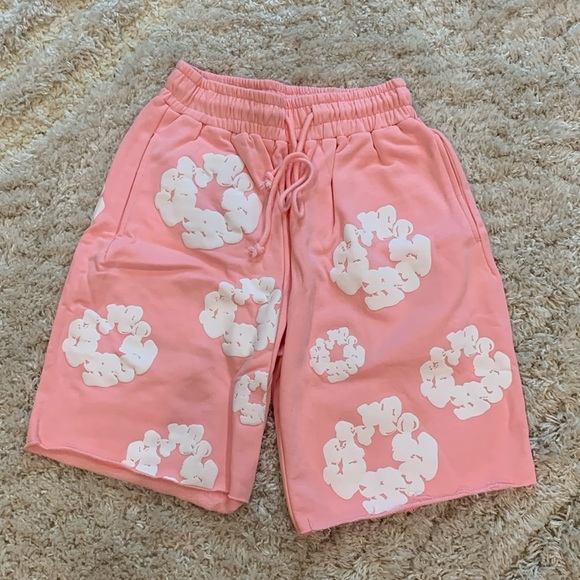 Denim Tears pink shorts flared the cotton wreath men’s size large - Picture 1 of 2